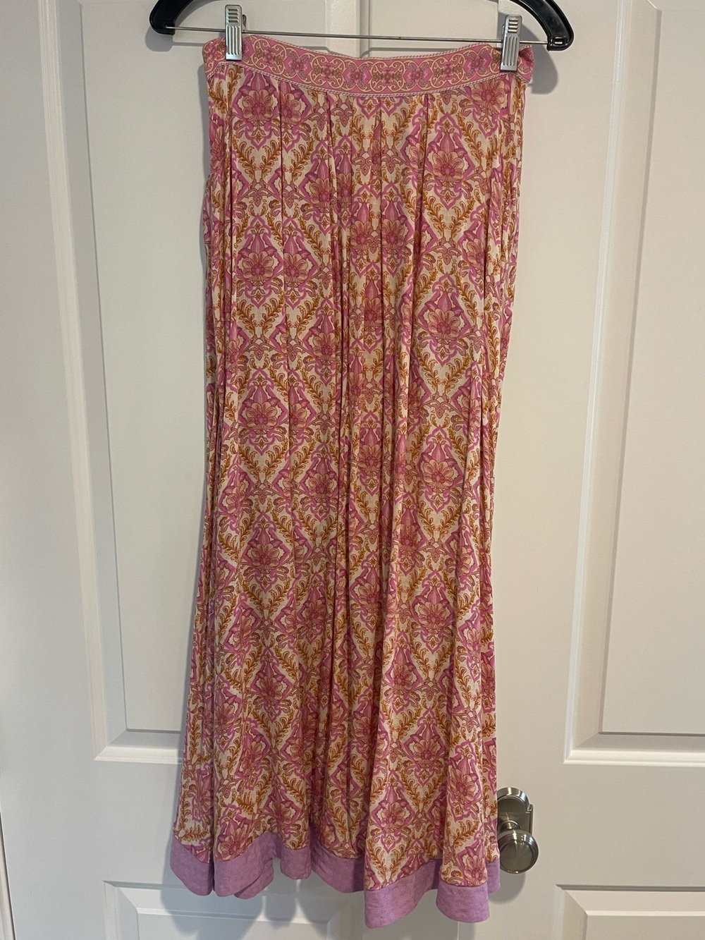 Spell Lavender and Pink High-Low Floral Wrap Skirt - Picture 3 of 5